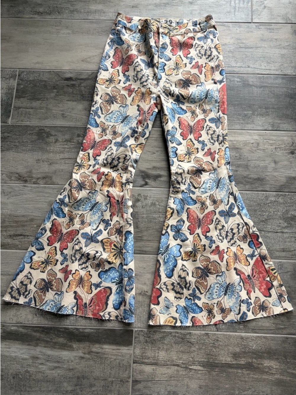 Free people Butterfly Print Flared Pants - Multicolor - Picture 4 of 7